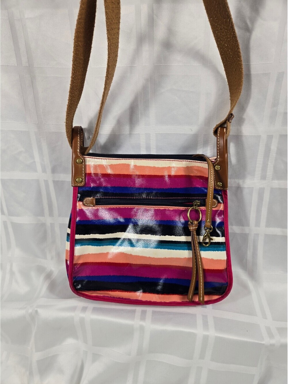VTg Fossil Multi-Stripe Crossbody Set w/ NWT Coin Purse